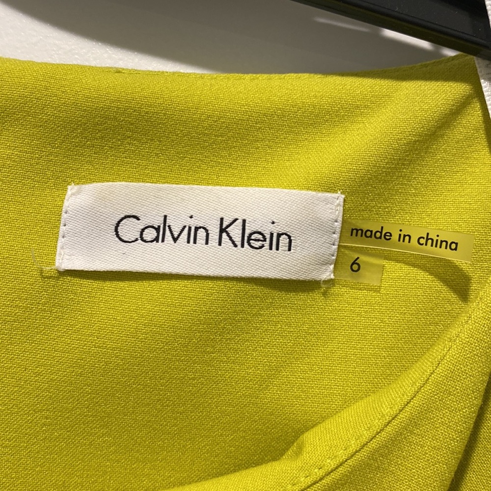 Calvin Klein Womens 2 Toned Sleeveless Ruffle Dress Size 6 - Picture 6 of 7
